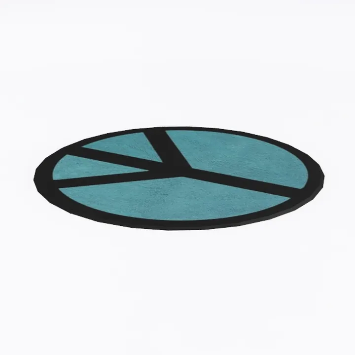 Sweet Jojo Designs  Peace Blue Collection Floor Rug 30