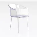 Clear Accent Chair Right 45 Degree View