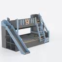 Merax Full Over Full Bunk Bed with 2 Drawers and 3 Right 45 Degree View