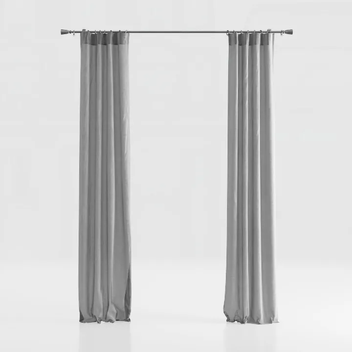 YoungsTex White Velvet Curtains 84 Inches Long 2 
