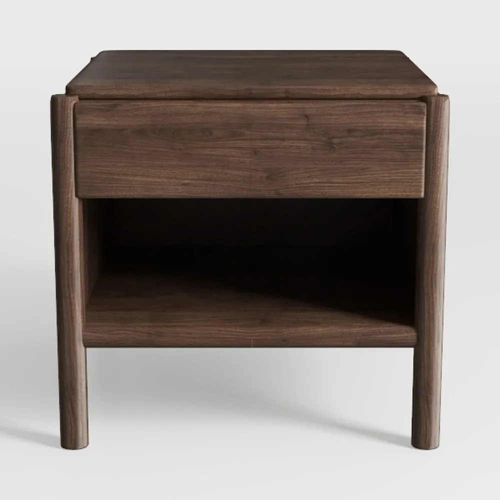 Snack Table Solid Wood Bedside Table, Simple Small