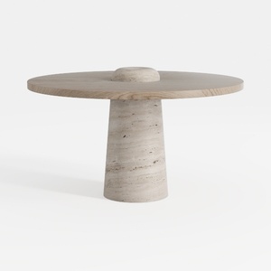 43 Inch Round Dining Table for 6,Modern Wood Round