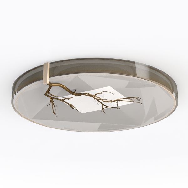 Brushed Nickel Flush Mount Ceiling Light, 3-Light