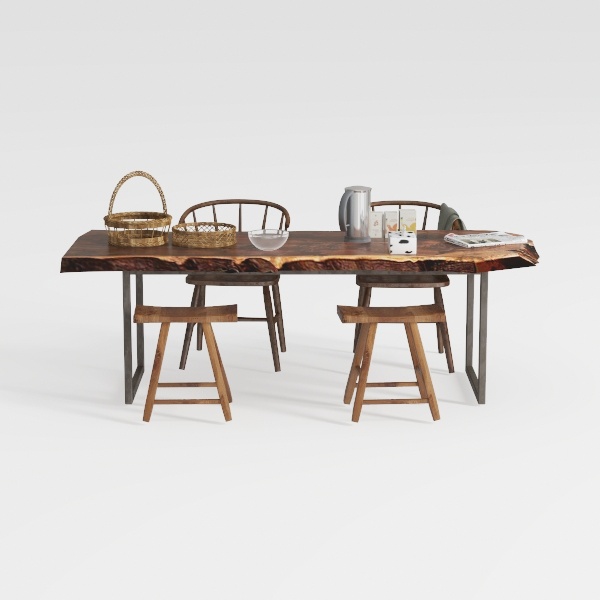 Generico Vassoio Pieghevole per Comodino, Tavolo per Laptop, scrivania Moderna in Legno massello con Gambe in Ferro, Tavolo per Computer da Ufficio Spesso 5 cm per casa e Studio, Elegante scrivania p