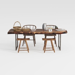 Generico Vassoio Pieghevole per Comodino, Tavolo per Laptop, scrivania Moderna in Legno massello con Gambe in Ferro, Tavolo per Computer da Ufficio Spesso 5 cm per casa e Studio, Elegante scrivania p
