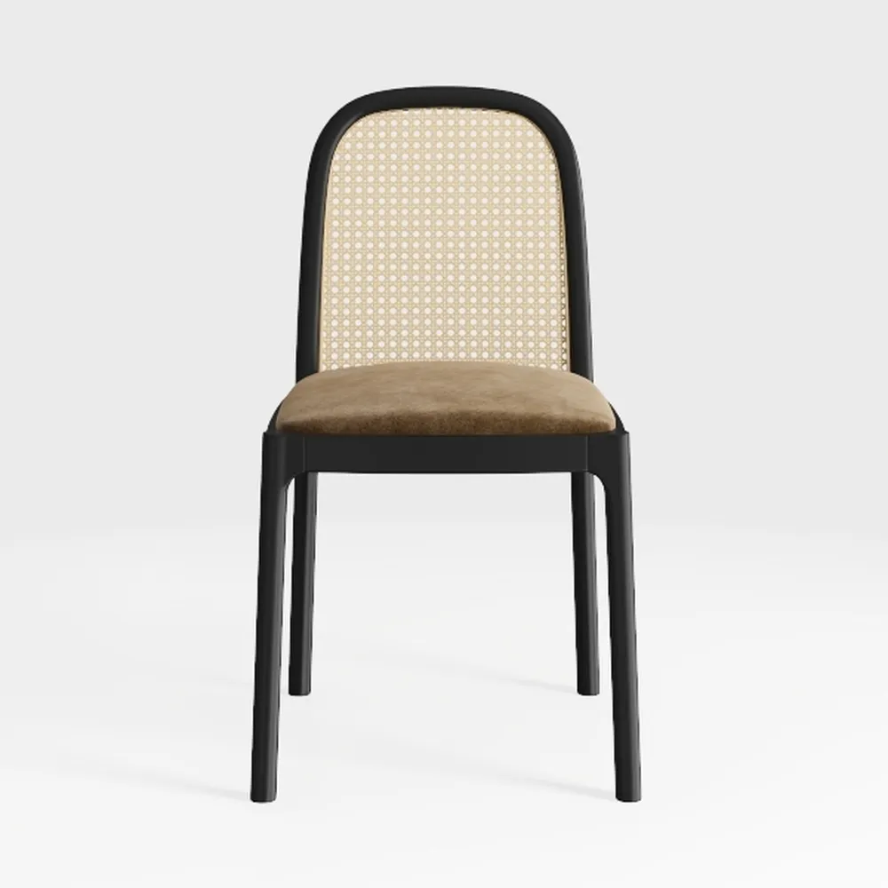 HEAH-YO Rattan Dining Chairs Set of 6, Upholstered