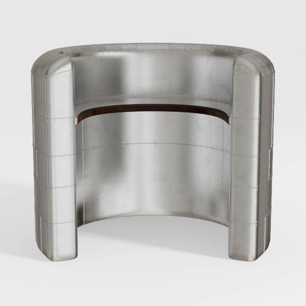 NauticalMart Aluminum Wing Desk Vintage Industrial