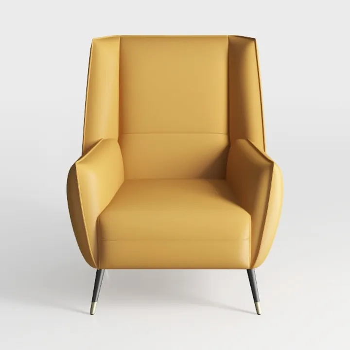 Homelegance Imani Velvet Accent Chair, Yellow