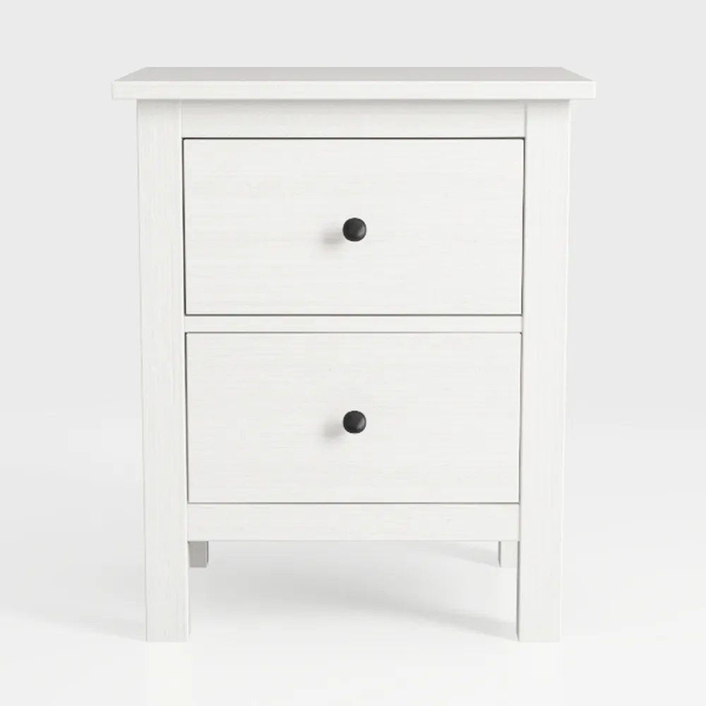 Pemberly Row Traditional 2-Drawer Nightstand in