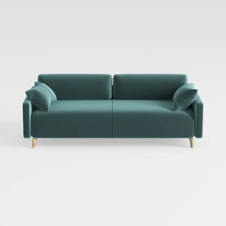 85" Luxury Couch Green Velvet Mid Century Couches 