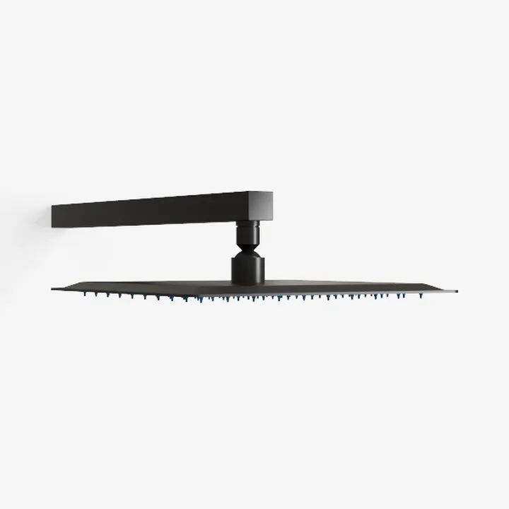 SR SUN RISE Black Square Rainfall Shower Head and 