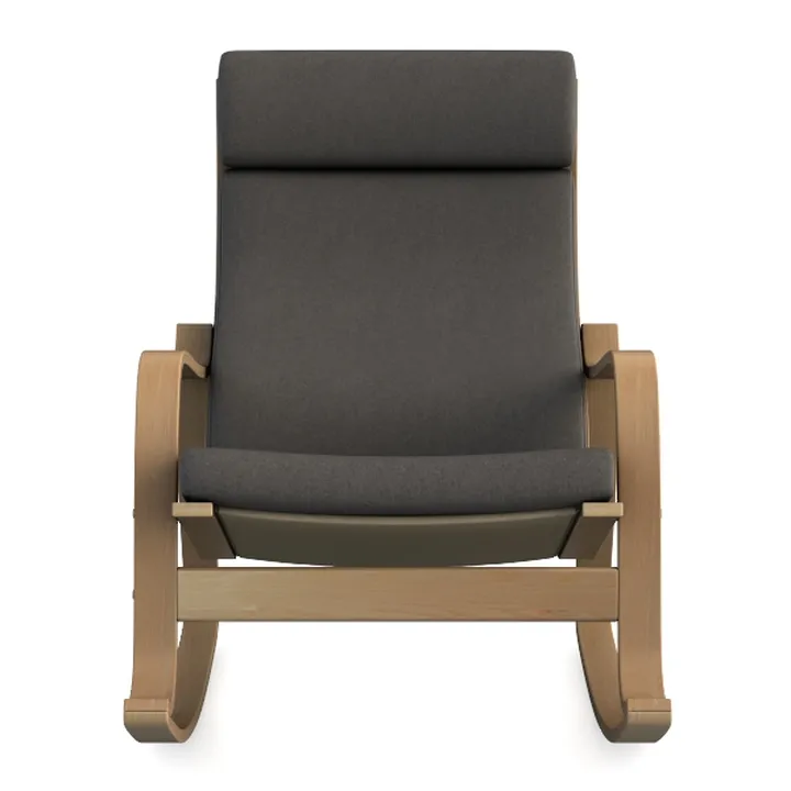 Ergonomic Rocking Chair with Cushioned Seat, Folda