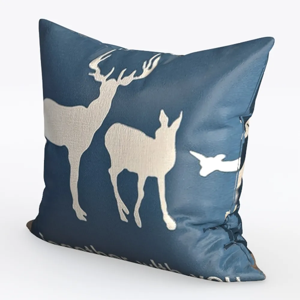 Blue Botanical Outdoor Waterproof Pillow Covers