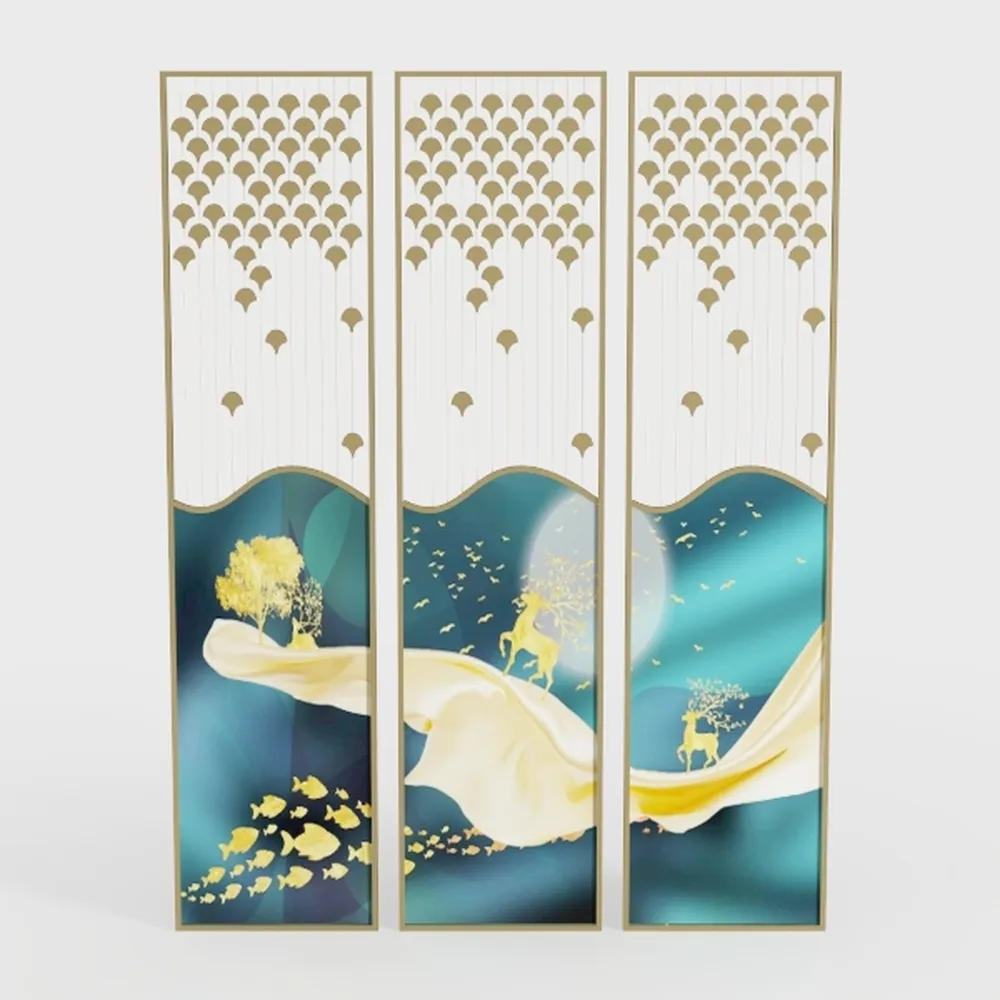 Room Divider Wood Privacy Screens Van Gogh's 