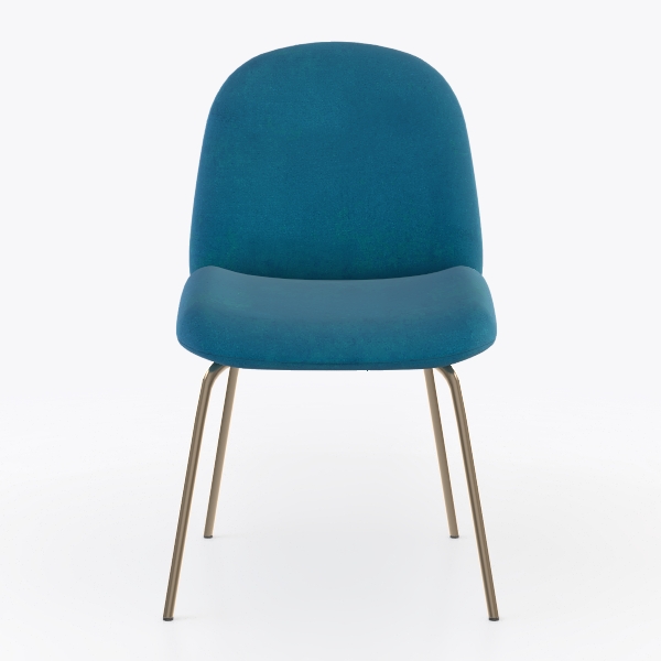 Set of 2 Dining Chairs with Round Curved Backrest