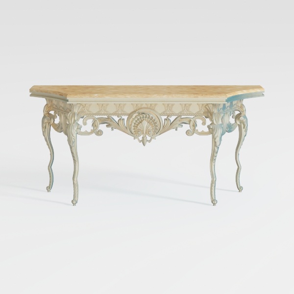 30.5 in. Silver Rectangle Marble End Table with Wo