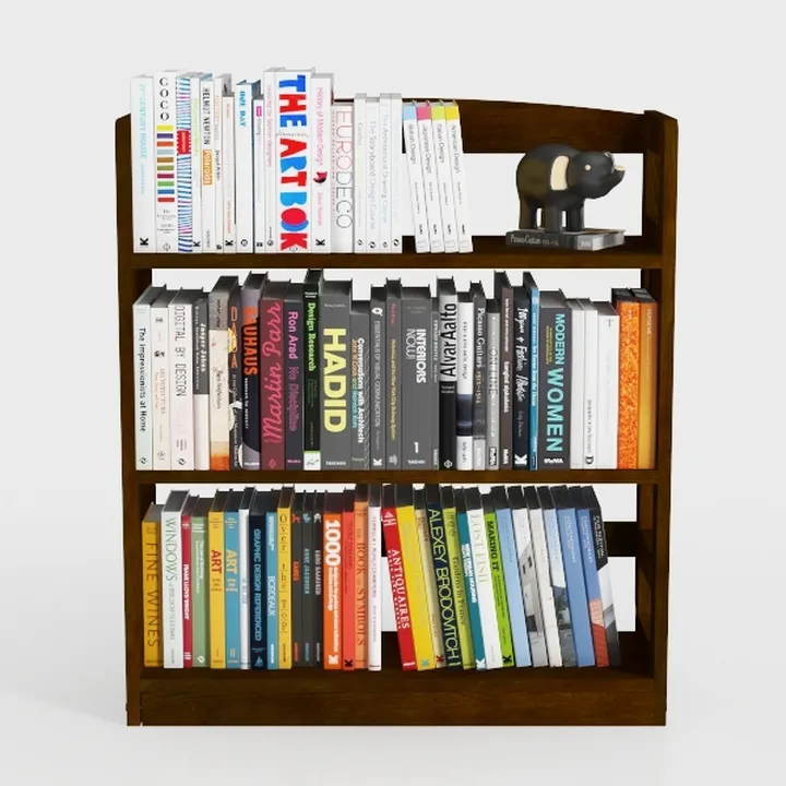 Book Shelf Storage Display 3-Tier Bookshelf Iron