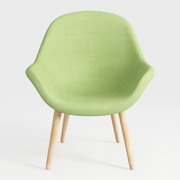 Dining Chair Set of 2 Green Polyester Standard