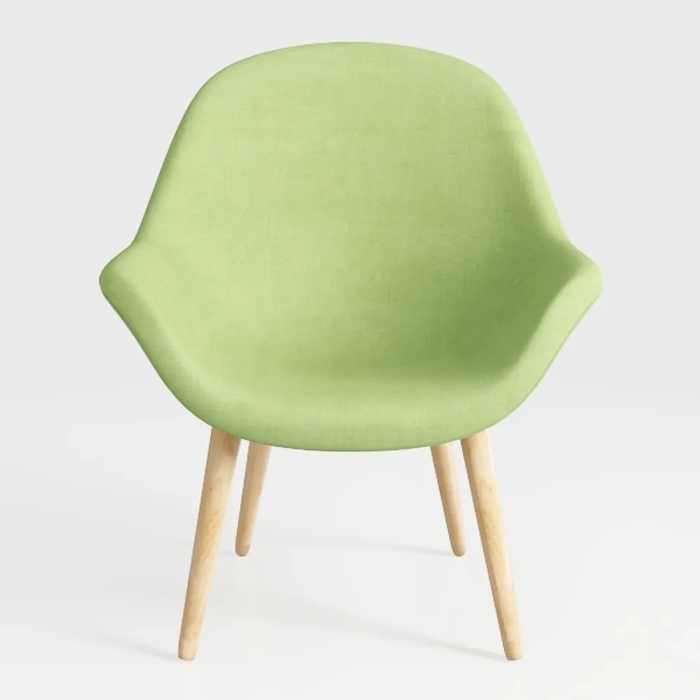 Dining Chair Set of 2 Green Polyester Standard