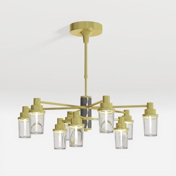 SZXYKEJI Gold Sputnik Chandelier Vintage Green