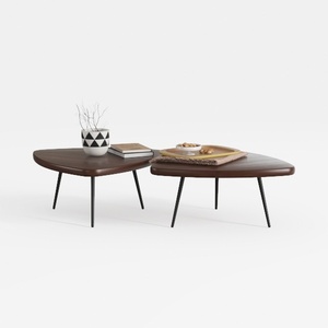 Solid Wood Small Coffee Table, Beetle Design