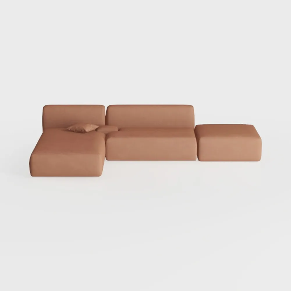 Valencia Nathan Nappa Leather Couch - 4 Seats with