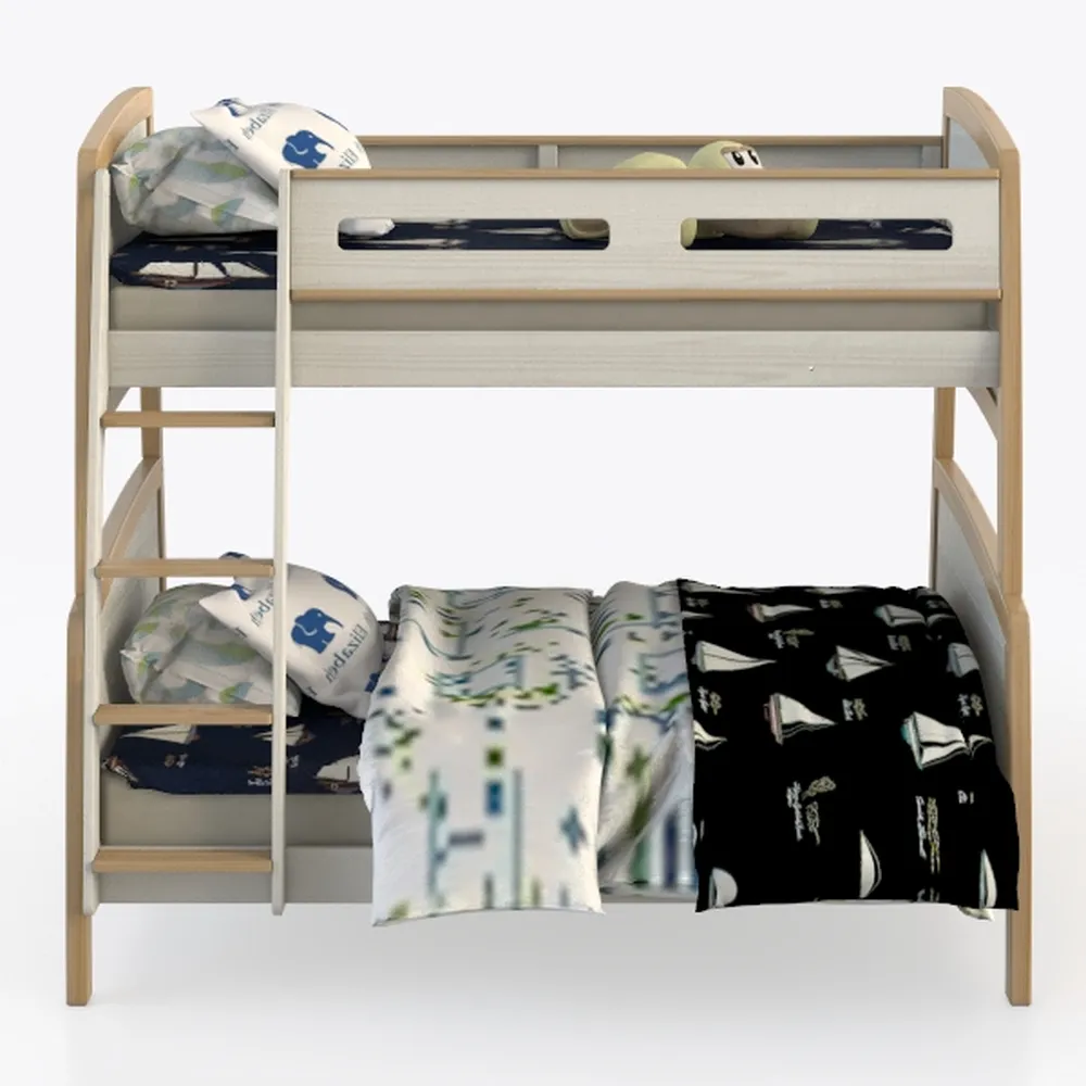 BOVZA Kids Full Over Full Bunk Beds with Slide, Wo