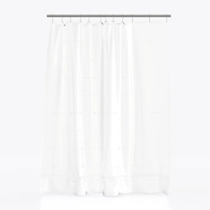 Barossa Design Waffle Weave White Shower Curtai