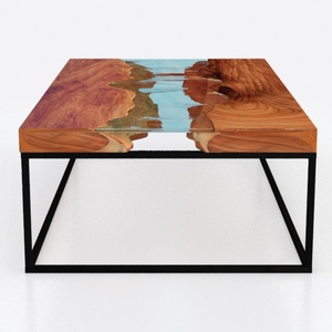Custom 3D Waves Ocean Dining Table, Blue Ocean