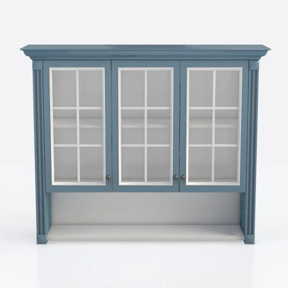 Farmhouse Corner Cabinet with LED Light, Small