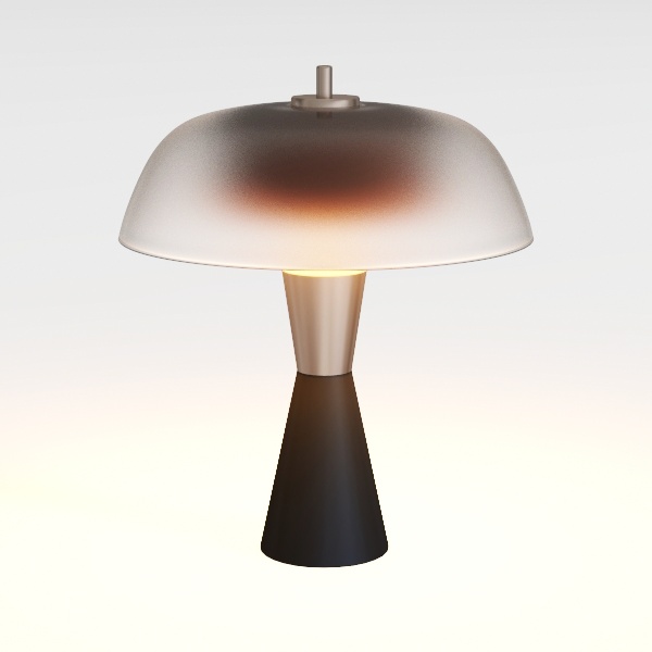 Nourison 16&quot; Blush Pink Metal Mushroom Table Lamp,