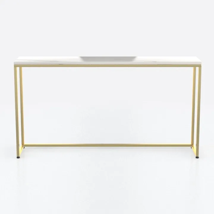 FurnitureR Computer Desk with Metal Frame 47.2 inc