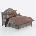 Acme Reggie Full Bed in Pink Fabric Right 45 Degree View