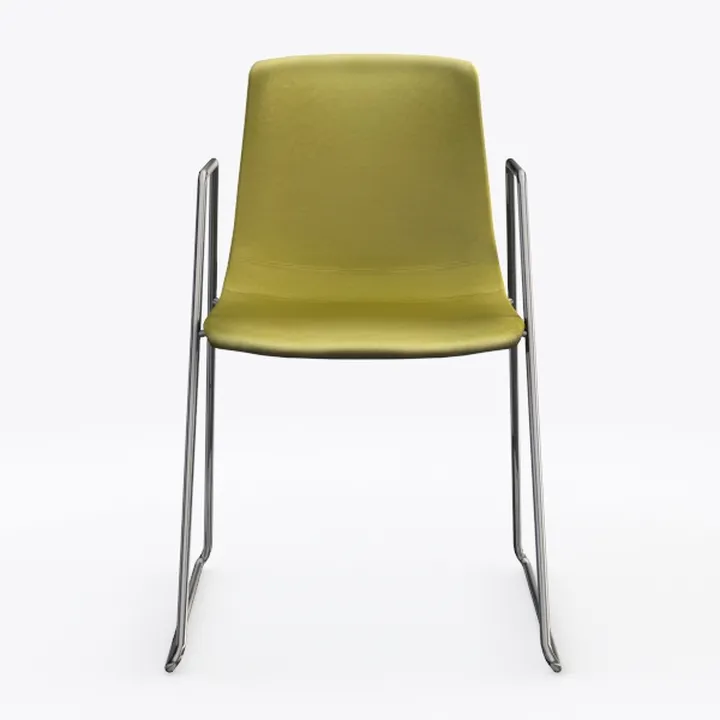 Plastic Stackable Side Chair in Green