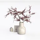 2-Pack Black Ceramic Vase for Modern Home Decor, Left 45 Degree View