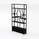LITTLE TREE Bookcases with 2 Drawers Tall Narrow Left 45 Degree View