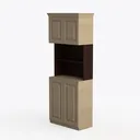 Palace Imports Solid Wood Bookcase - 6-Tier Left 45 Degree View