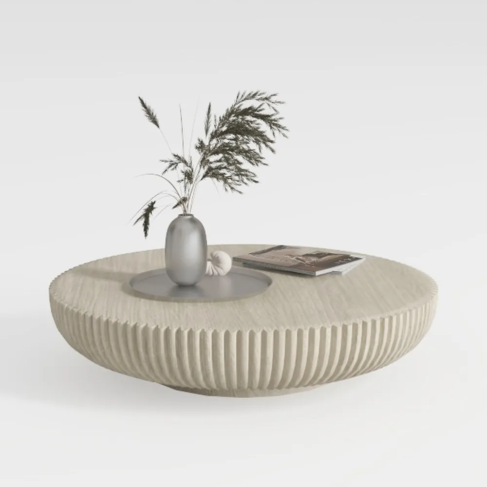 31.49'' Natural Ash Coffee Table Modern Handcraft