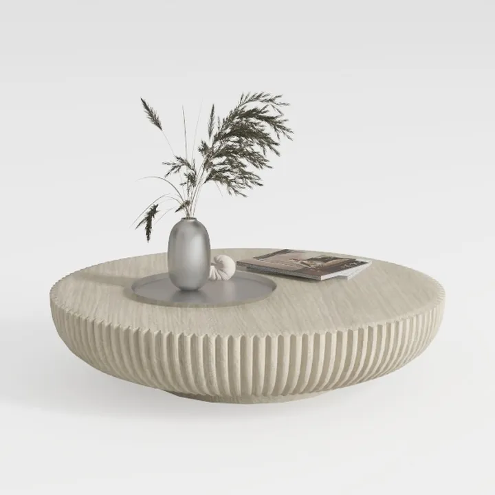 31.49'' Natural Ash Coffee Table Modern Handcraft