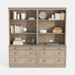 HOSTACK Farmhouse Bookshelf and Bookcase, 47" Wide