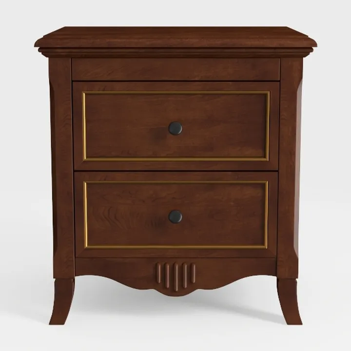 HULALA HOME 3 Drawer Nightstand with Charging