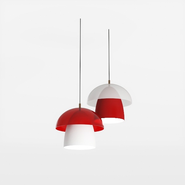 ceiling lamp-Red & Black