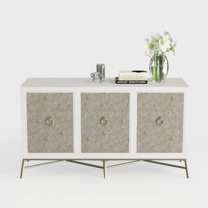 63" Large Buffet Sideboard with LED Light, Storage