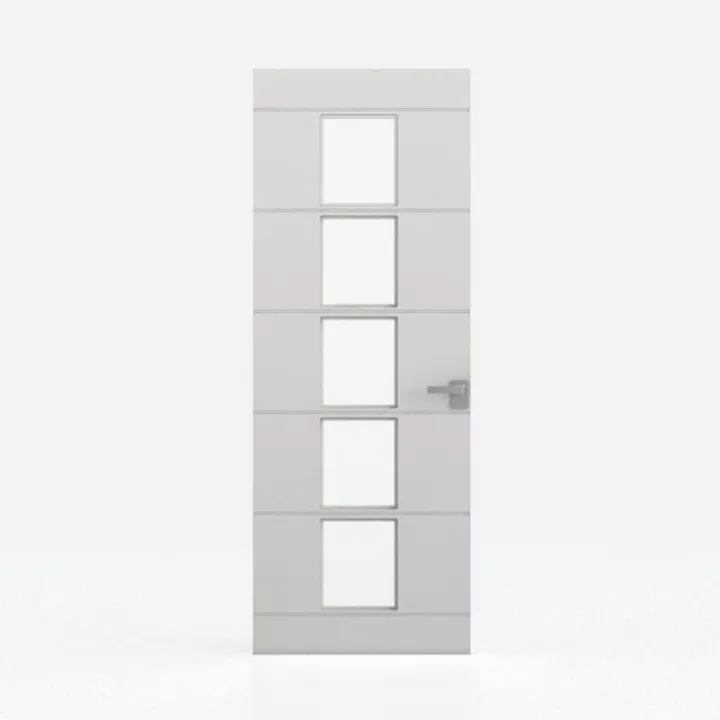 24" x 80" French Interior Door, 5 Lite Tempered 