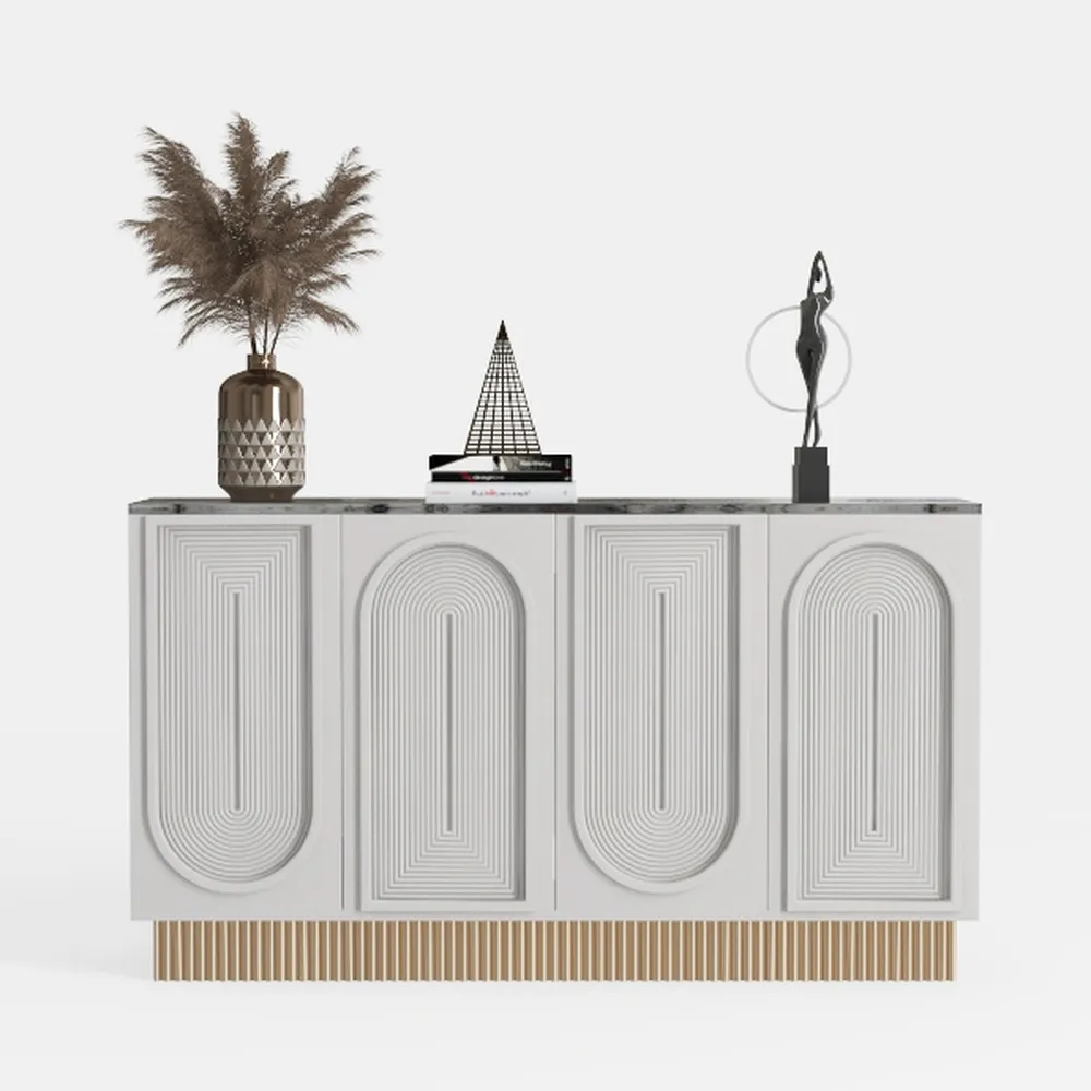 Buffet Cabinet 55" Large Storage Coffee Bar with