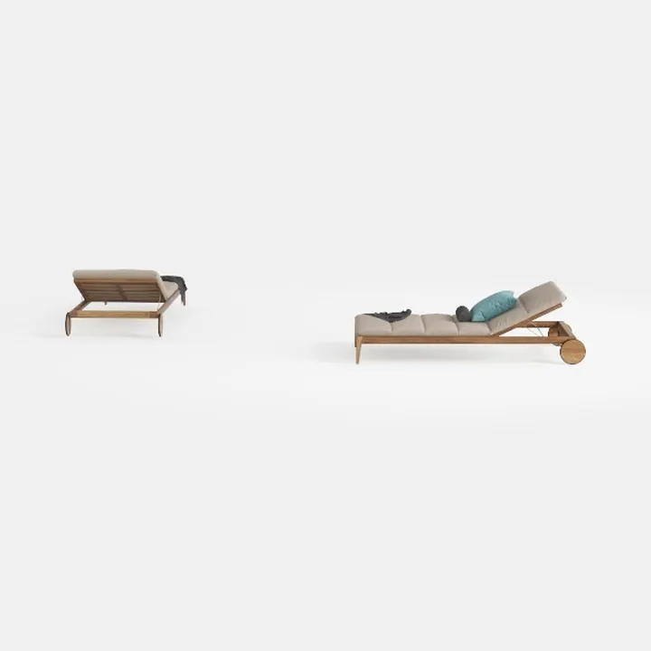 Patiorama Patio Acacia Wood Chaise Lounge Set of 2
