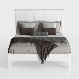 AMERLIFE Queen Size 62" Corduroy Upholstered Bed