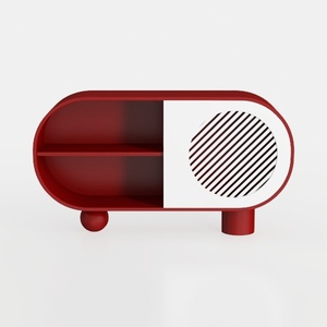 side cabinet-Red & Black