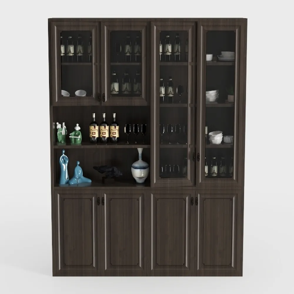 BELLEZE Sideboard Buffet Cabinet, Modern Wood