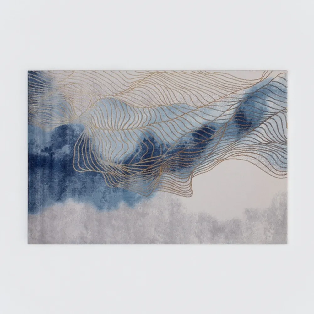 Marble Rugs for Living Room - 3 x 5 Rug, Purple